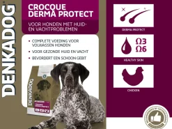 Denkadog Superior Crocque Derma Protect - Hondenvoer - Kip Rund Rijst 12.5 kg