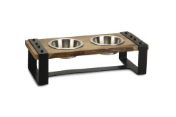 Designed By Lotte Dinerset Hout Karinto Bruin - Hondenvoerbak