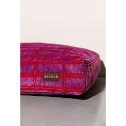 Dogguo Check Bed Paars&Rood - Hondenmatras