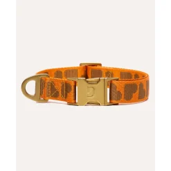 Dogguo Collar - Hondenhalsband - 42-68 cm Oranje Bruin L