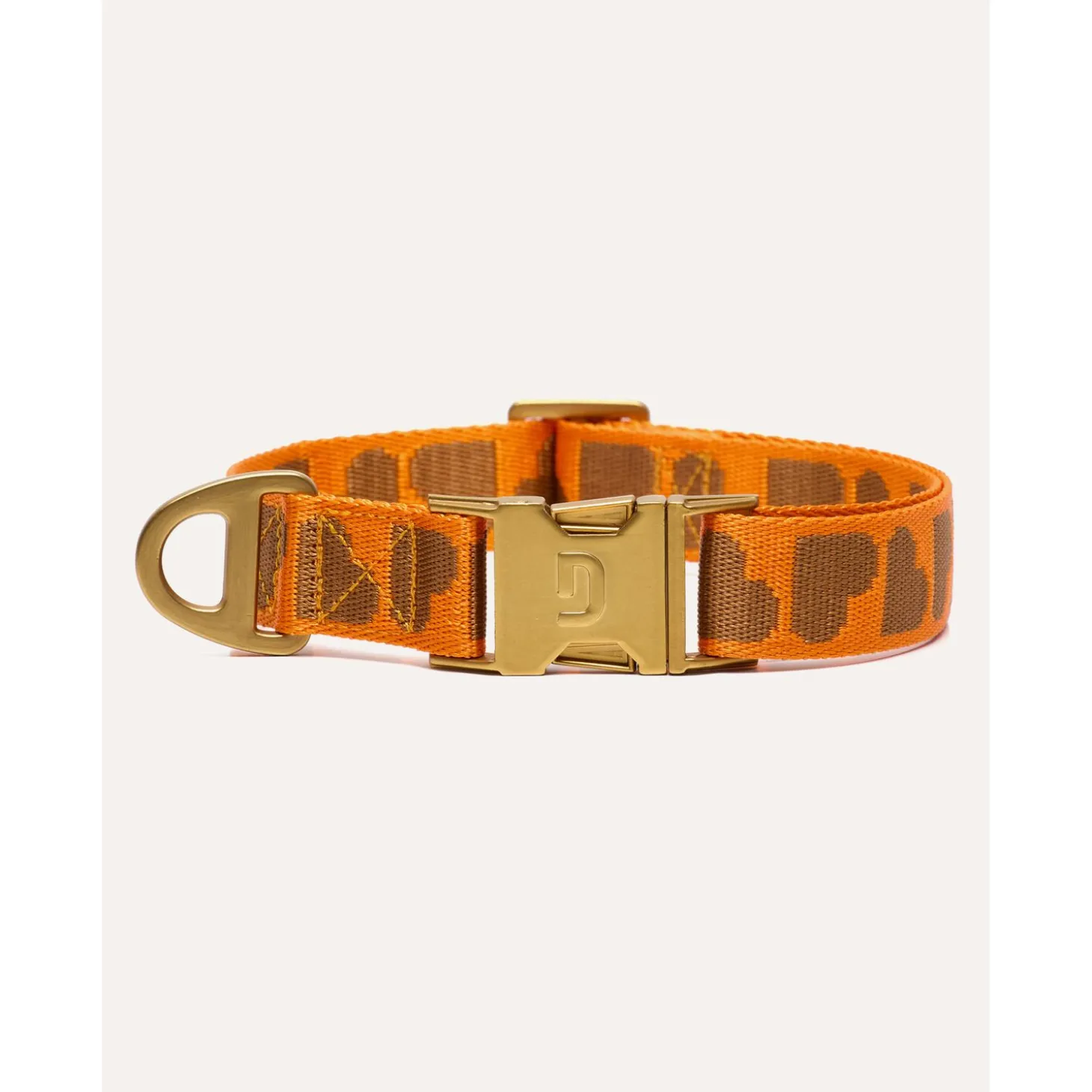 Dogguo Collar - Hondenhalsband - 42-68 cm Oranje Bruin L
