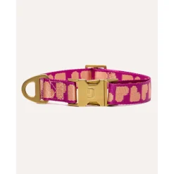 Dogguo Collar - Hondenhalsband - 22-36 cm Magenta Abrikoos Xs