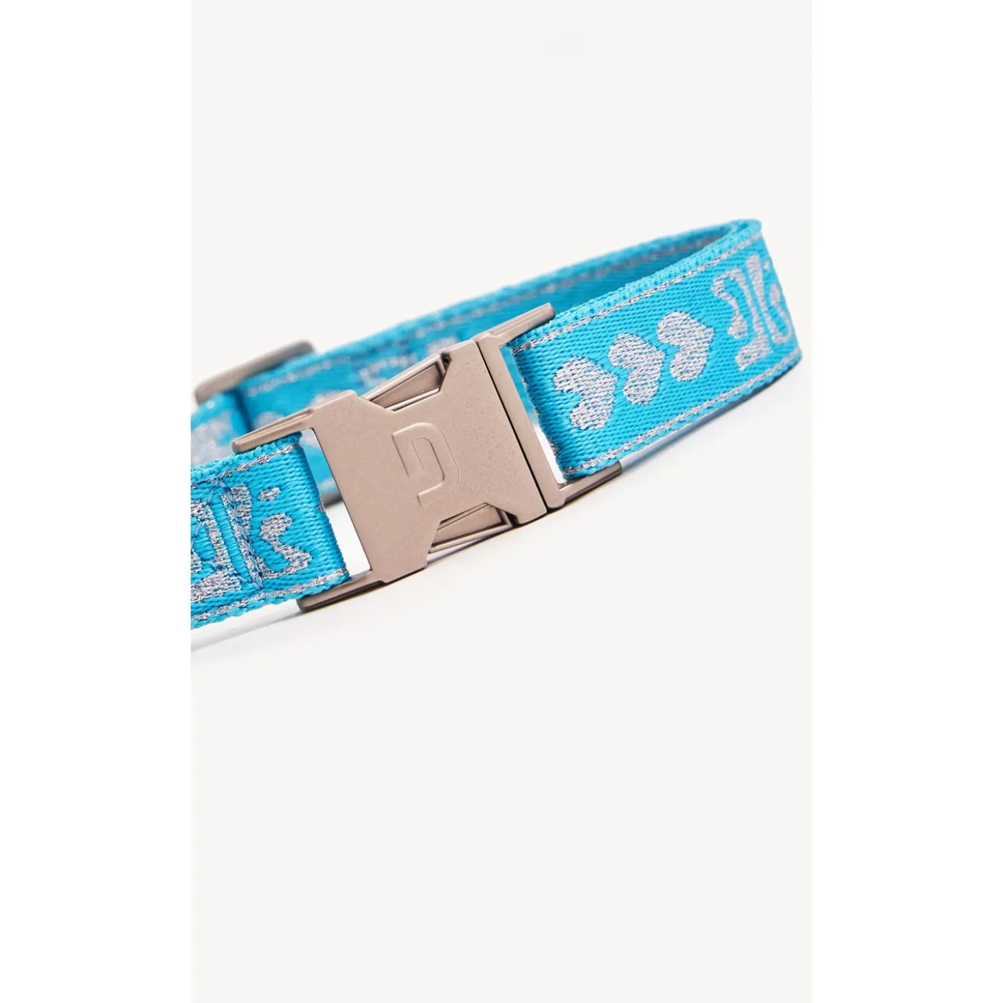 Dogguo Collar Blauw&Zilver - Hondenhalsband