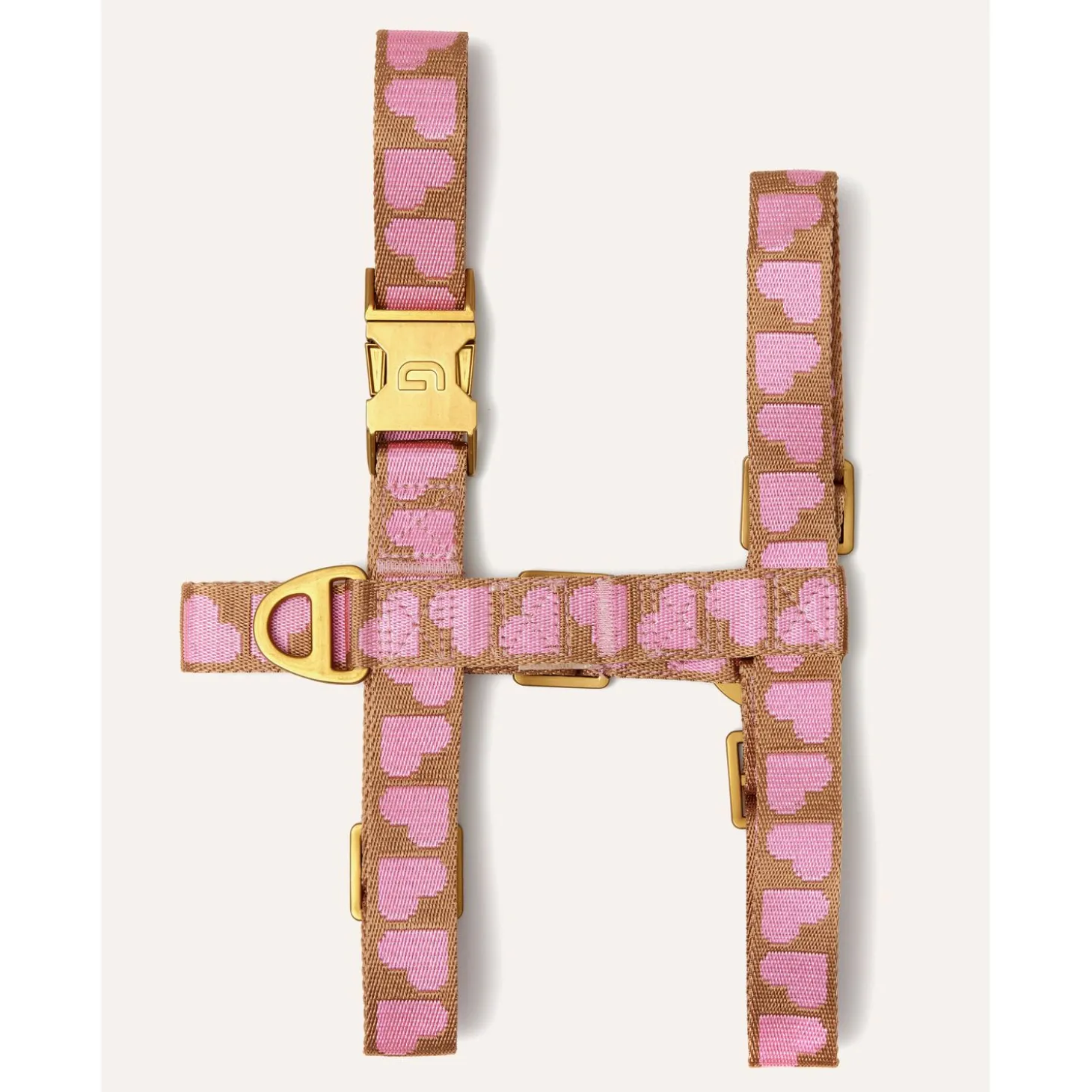 Dogguo Harness - Hondentuig - 24-38 cm Mokka Pink S