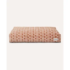 Dogguo Retro Wave  Bed - Hondenmatras - 85x55x15 cm Bruin Beige M
