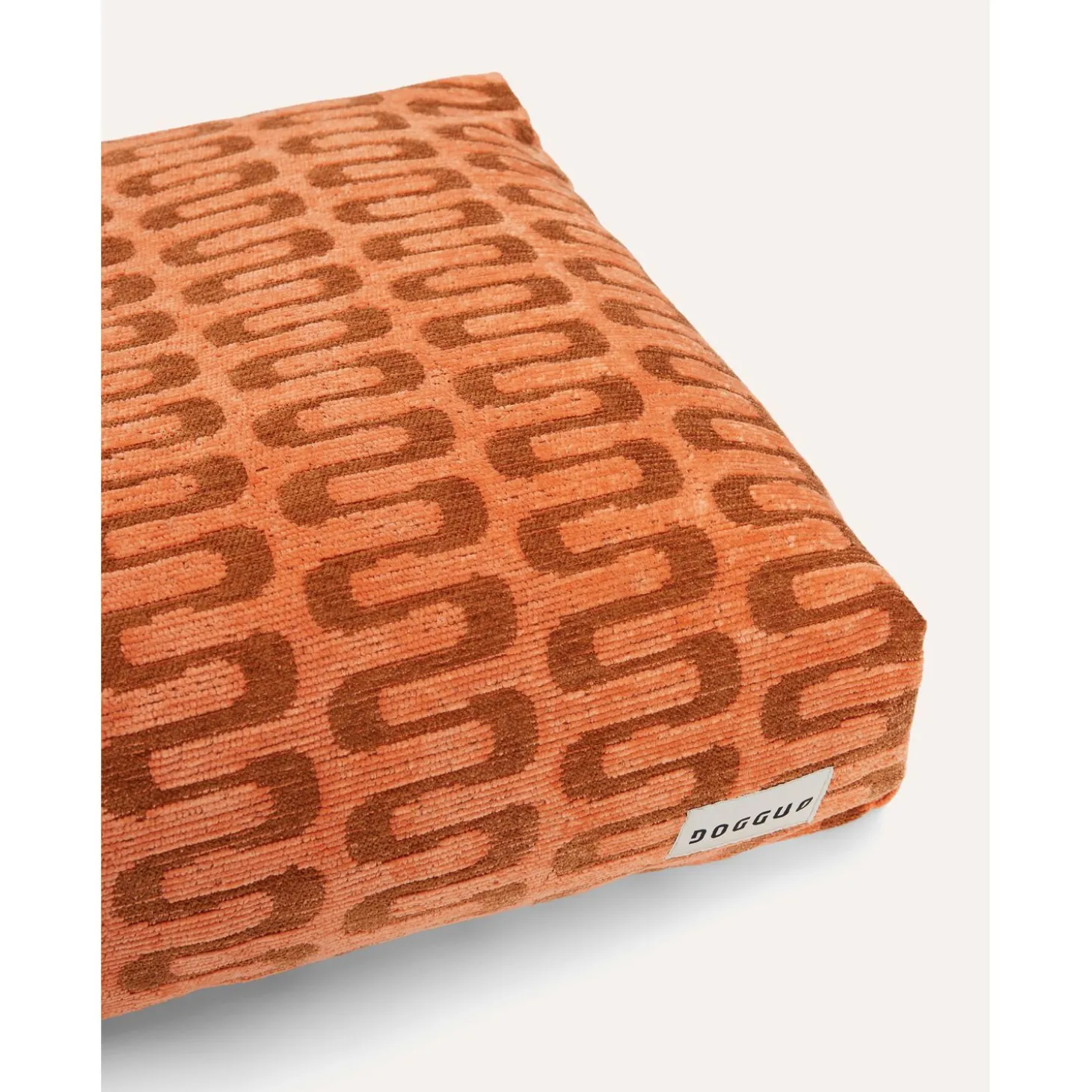 Dogguo Retro Wave Bed - Hondenmatras - 85x55x15 cm Abrikoos Bruin M