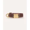 Dogguo Retro Wave Collar - Hondenhalsband - Ø26 cm Groen Pink M