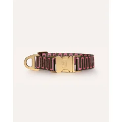 Dogguo Retro Wave Collar - Hondenhalsband - Ø23 cm Groen Pink S