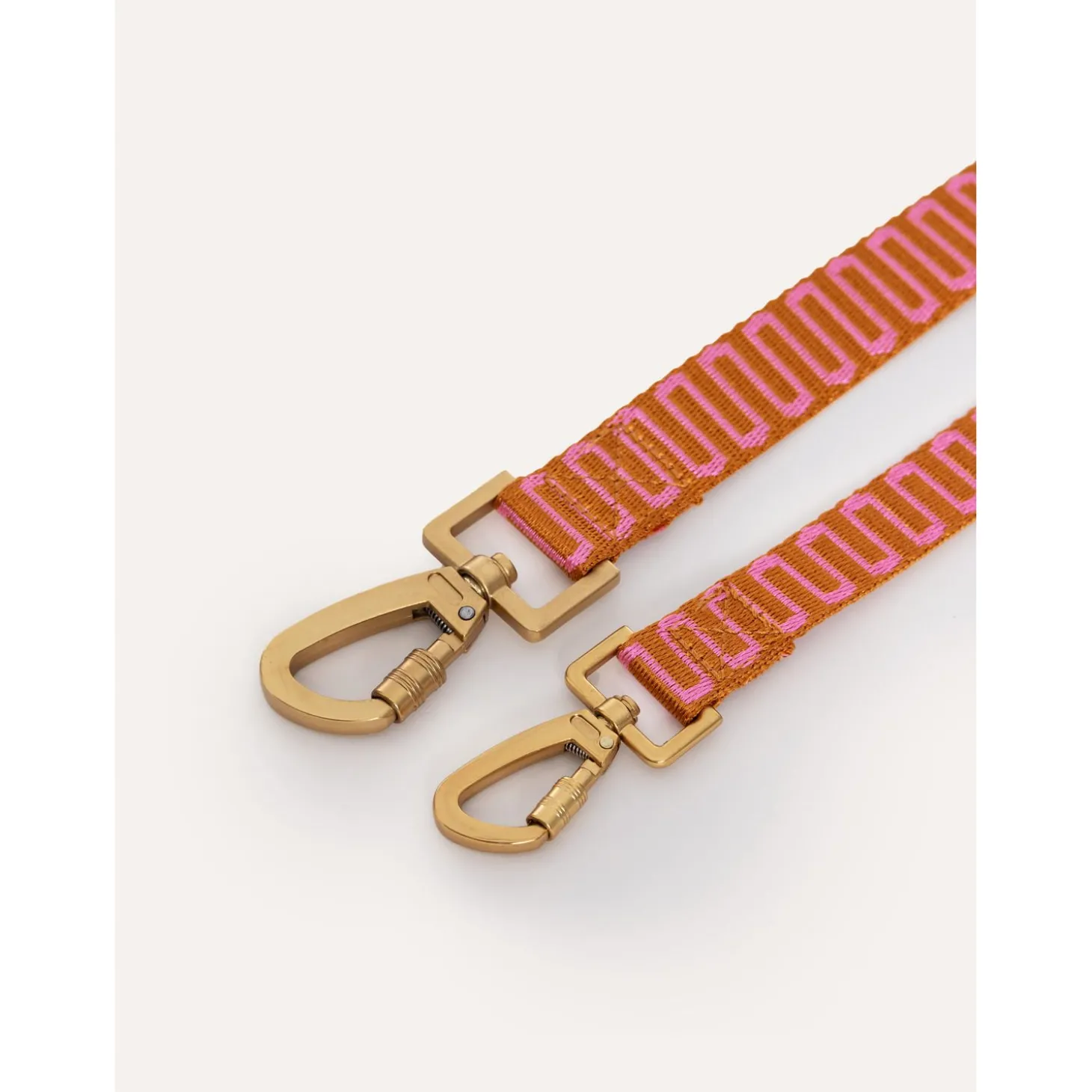 Dogguo Retro Wave Leash - Hondenriem - 200x2 cm Roest Pink S