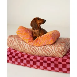 Dogguo Zebra Flat Bed - Hondenmatras - 60x40 cm Pink Oranje S