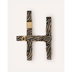 Dogguo Zebra Harness - Hondentuig - Beige Zwart Xs