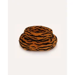 Dogguo Zebra Round Bed - Hondenmatras - 55x55x20 cm Roest Zwart S
