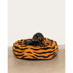 Dogguo Zebra Round Bed - Hondenmatras - 55x55x20 cm Roest Zwart S