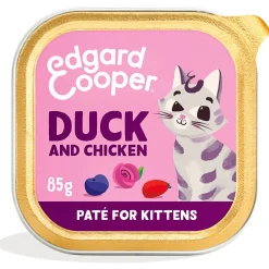 Edgard&Cooper Kuipje Paté Voor Kittens - Kattenvoer - Eend Kip 85 g