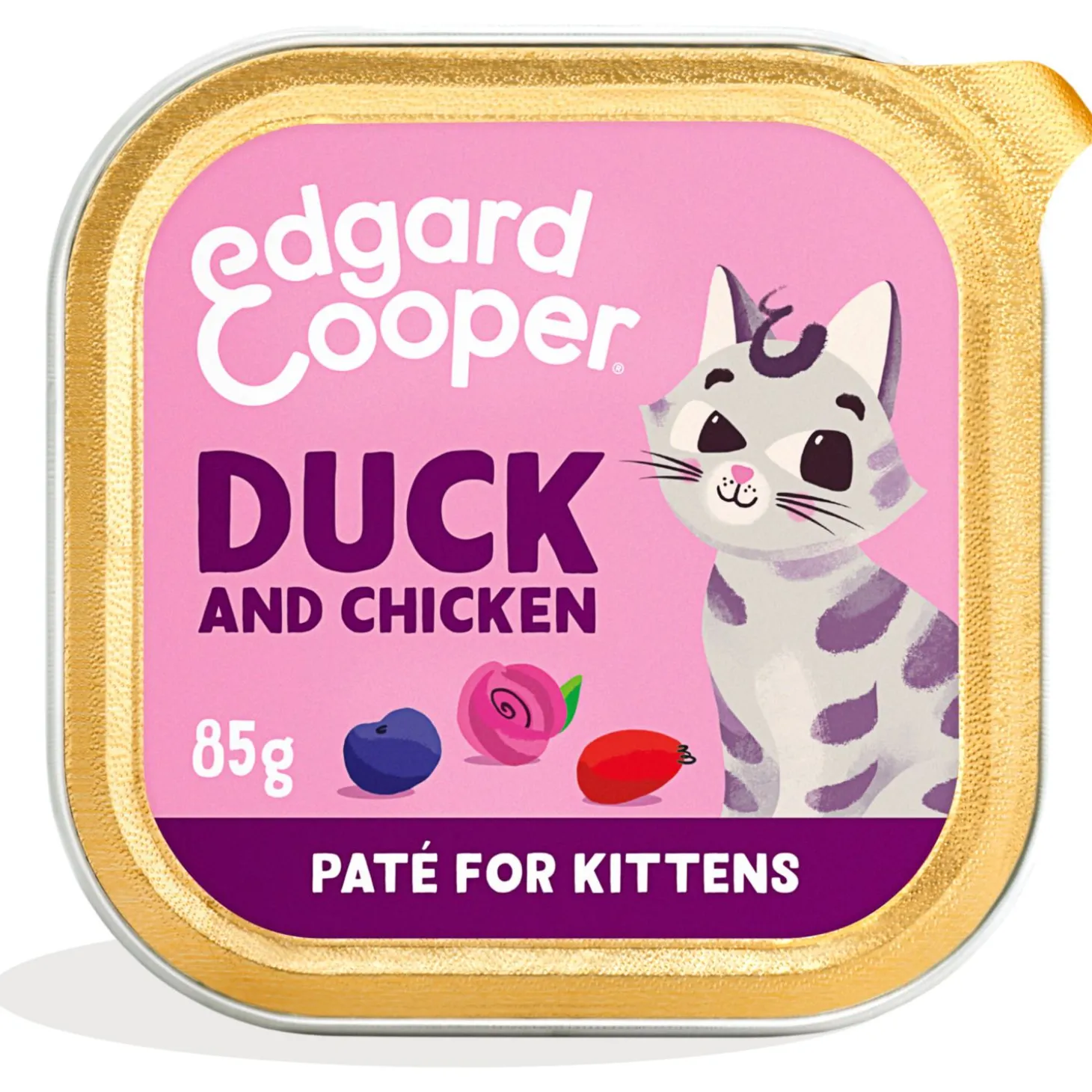Edgard&Cooper Kuipje Paté Voor Kittens - Kattenvoer - Eend Kip 85 g