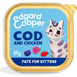 Edgard&Cooper Kuipje Paté Voor Kittens - Kattenvoer - Kabeljauw Kip 85 g