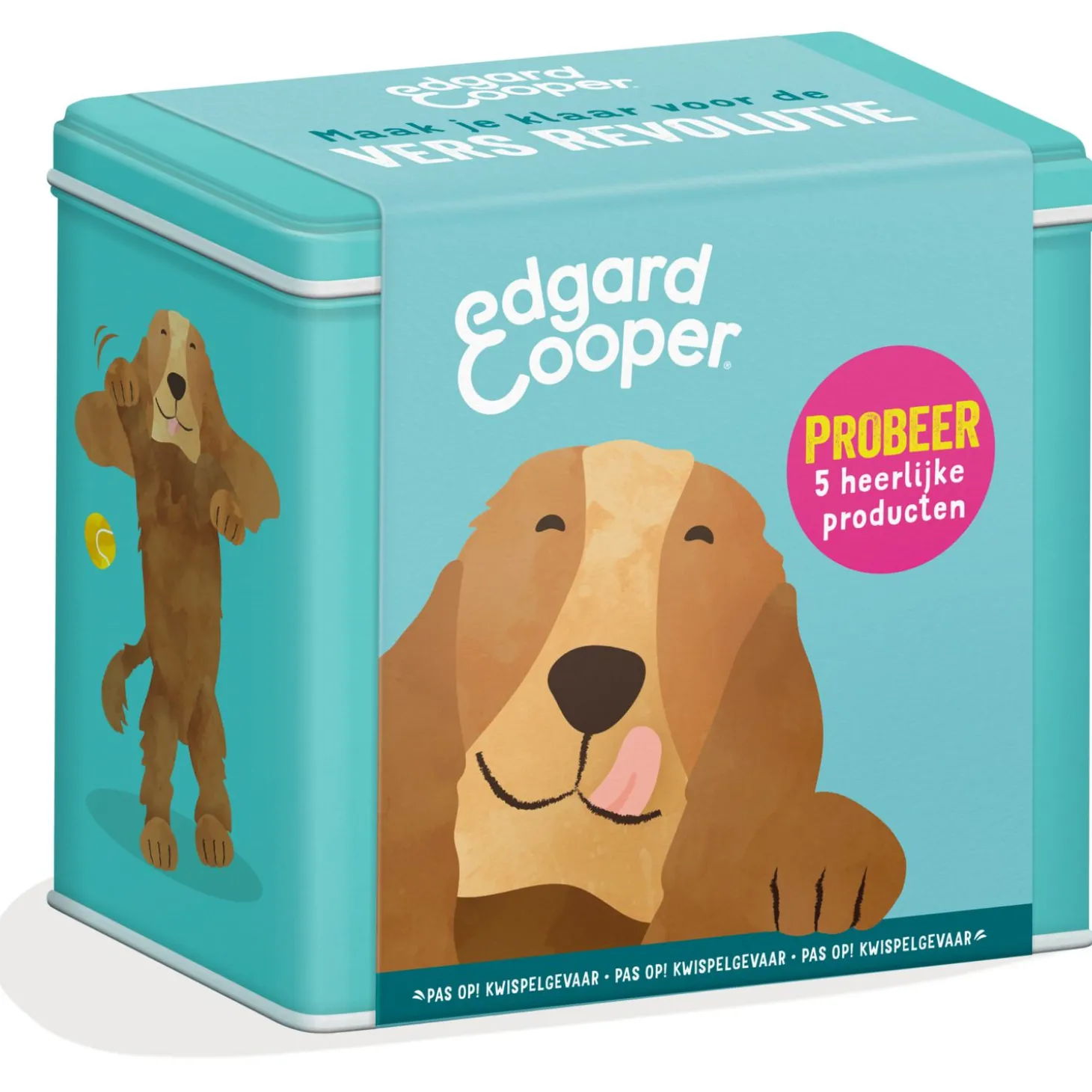 Edgard&Cooper Probeerpakket In Bewaarblik - Hondenvoer - 1425 g Graanvrij
