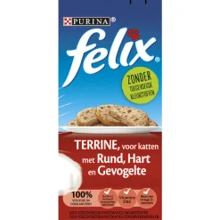 Felix Blik 3 Vleessoorten - Kattenvoer - Rund Hart Gevogelte 400 g