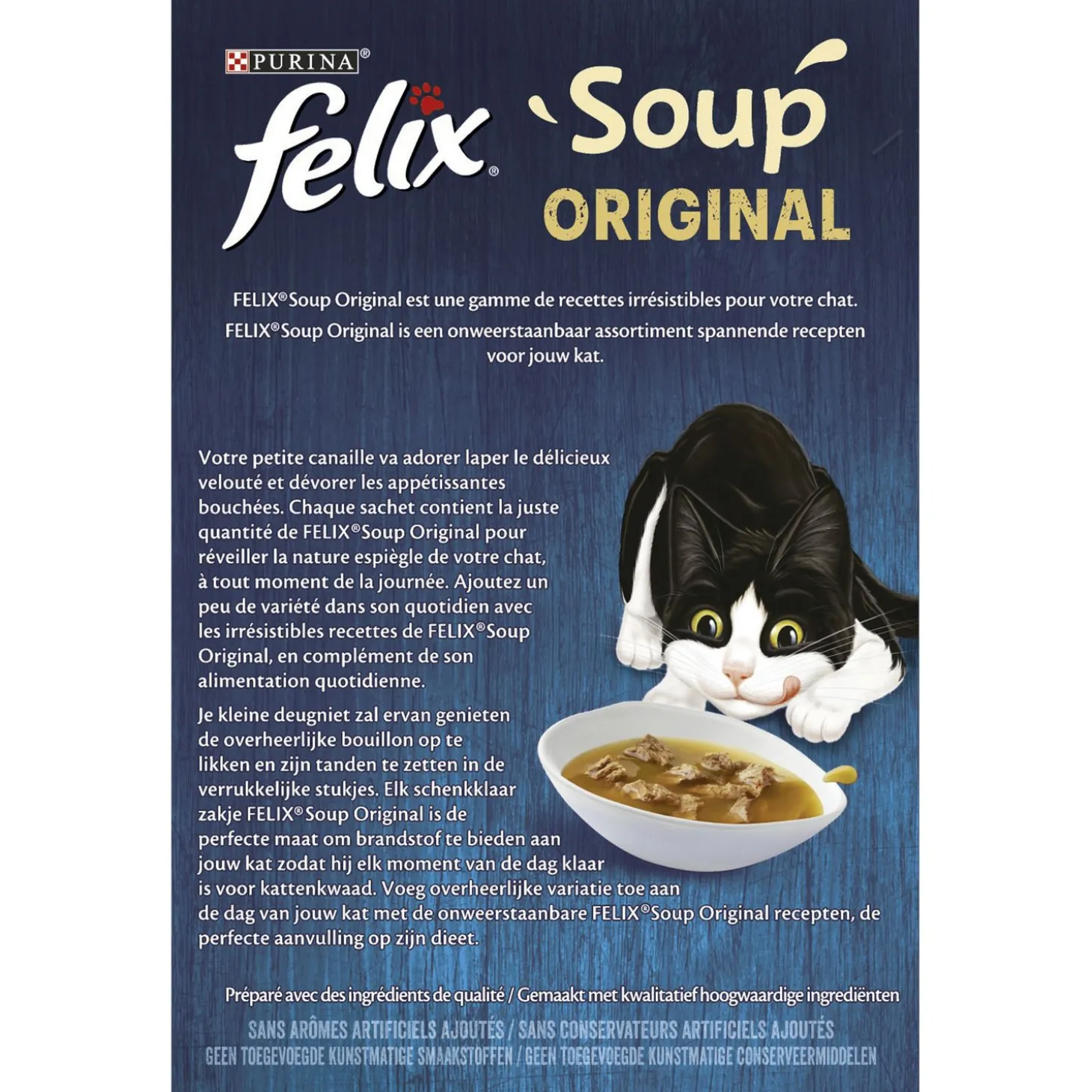 Felix Soup Vis Selectie - Kattenvoer - Kabeljauw Tonijn Schol 6x48 g