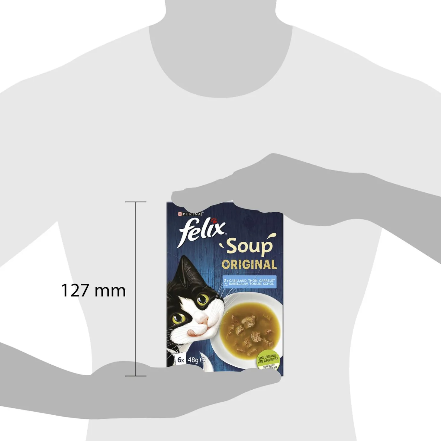 Felix Soup Vis Selectie - Kattenvoer - Kabeljauw Tonijn Schol 6x48 g