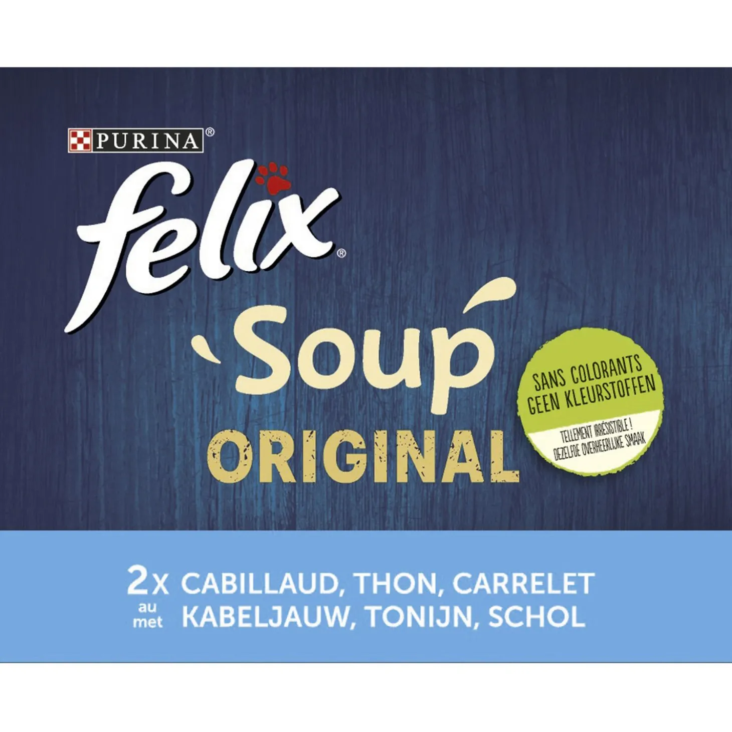 Felix Soup Vis Selectie - Kattenvoer - Kabeljauw Tonijn Schol 6x48 g