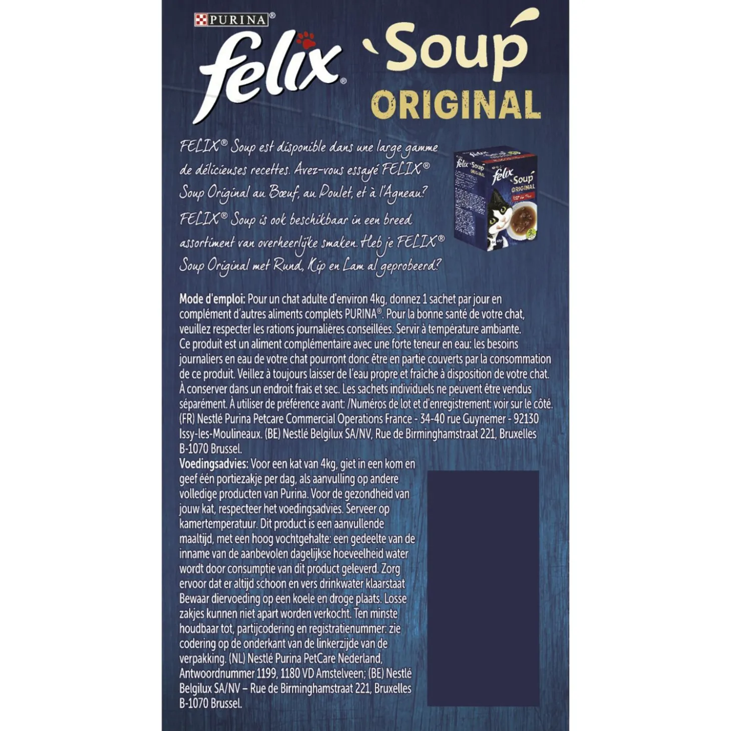 Felix Soup Vis Selectie - Kattenvoer - Kabeljauw Tonijn Schol 6x48 g