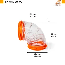 Ferplast Bocht 90 Graden Fpi 4810 - Dierenverblijf - Ø6x8.2x8.2 cm Assorti