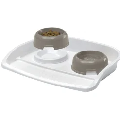 Ferplast Dienblad Maxi Lindo Met Voerbakken - Hondenvoerbak - 53x39x8 cm Assorti