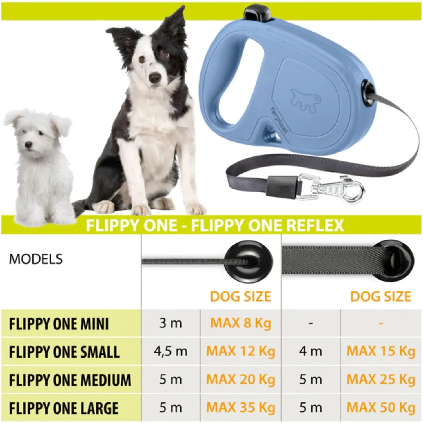 Ferplast Flippy One - Halsband & Riem - 3 m Pink Mini