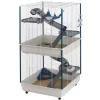 Ferplast Frettenkooi Tower - Dierenverblijf - 75x80x161 cm Grijs Wit
