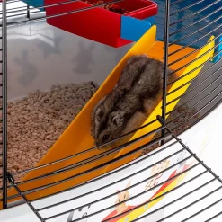 Ferplast Hamsterkooi Circus Fun - Dierenverblijf - 49.5x34x42.5 cm Wit Rood Zwart