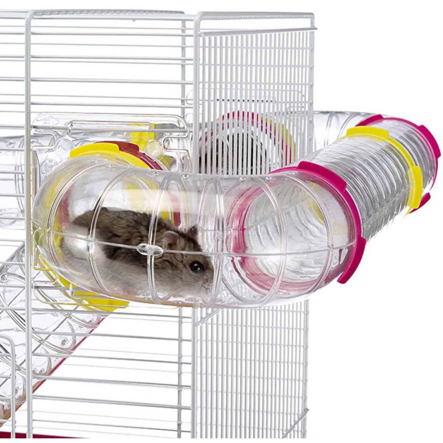 Ferplast Hamsterkooi Laura - Dierenverblijf - 46x29.5x37.5 cm Pink