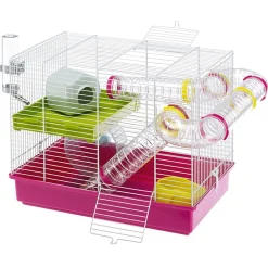 Ferplast Hamsterkooi Laura - Dierenverblijf - 46x29.5x37.5 cm Pink