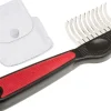 Ferplast Klittenkam Recht Model - Hondenvachtkam - 16.3x5.2x2.4 cm Rood Zwart