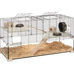 Ferplast Knaagdierenkooi Karat 120 - Dierenverblijf - 118.5x50.5x61.5 cm Zwart Transparant