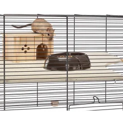 Ferplast Knaagdierenkooi Karat 60 Zwart&Transparant - Dierenverblijf