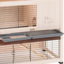 Ferplast Konijnenhok Charlie - Dierenverblijf - 117x67x96 cm Wit Grijs