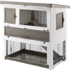 Ferplast Konijnenhok Grand Lodge 120+ - Dierenverblijf - 117x69x101 cm Wit Taupe