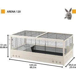 Ferplast Konijnenkooi Arena 120 - Dierenverblijf - 125x64.5x51 cm
