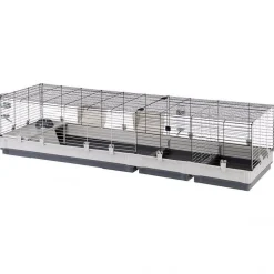 Ferplast Konijnenkooi Krolik 200 - Dierenverblijf - 205x60x50 cm Rood