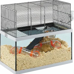 Ferplast Muis-Dwerghamsterkooi Gabry 60 - Dierenverblijf - 60x31.5x52 cm Grijs Groen