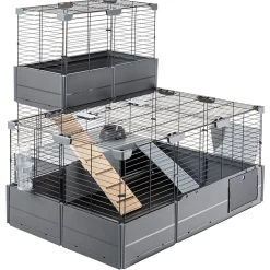Ferplast Multipla Double - Dierenverblijf - 107.5x72x96.5 cm Grijs