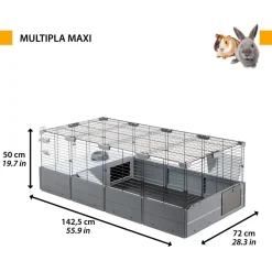 Ferplast Multipla Maxi - Dierenverblijf - 142.5x72x50 cm Grijs