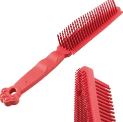 Ferplast Ontharingsborstel - Hondenvachtborstel - 4x4x27 cm Rood