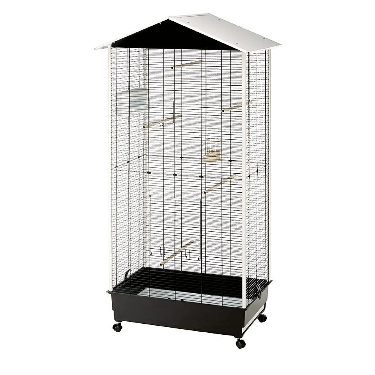 Ferplast Voliere Nota - Vogelverblijven - 76.5x57x161.5 cm Zwart Wit