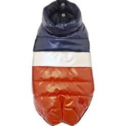 Ferribiella Bizarre Waterproof Down Jacket - Hondenkleding - 39 cm Rood Wit Blauw