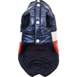 Ferribiella Bizarre Waterproof Down Jacket - Hondenkleding - 27 cm Rood Wit Blauw