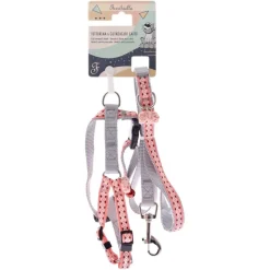 Ferribiella Cat Leash+harness Set - Kattenharnas - Grijs L