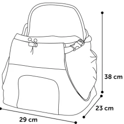 Flamingo Buikdrager Sybil - Hondendraagtas - 29x23x38 cm Blauw