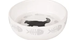 Flamingo Eet- En Drinkbak Cats - Kattenvoerbak - Ø13.5x4 cm Wit